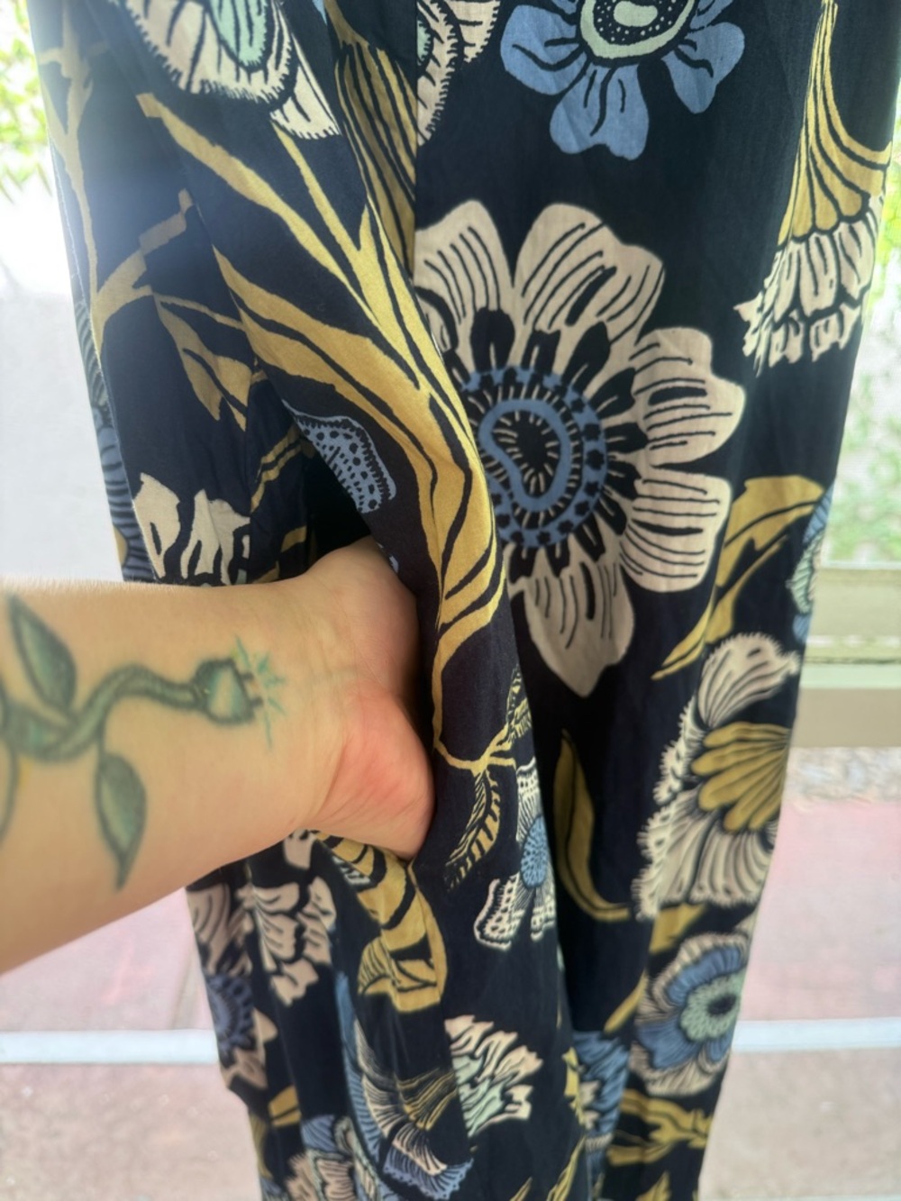 NWOT Free People Bali Albright Floral Boho Jumpsuit Blue Navy Multi 100% Cotton - Picture 15 of 15